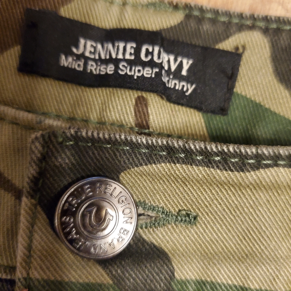 True Religion Jennie Mid Rise camo jeans - Picture 3 of 7